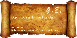 Gyuricza Ermelinda névjegykártya